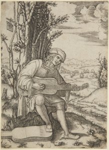 Filoteoksi kutsutun runoilija Giovanni Achillinin muotokuva (Bartsch XIV/469; Delaborde 232; Passavant 276; Petrucci, nro 1) tekijältä Marcantonio Raimondi