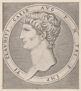 Rooman loiston peili: Claudius, Kahdestatoista keisarista, n. 1500-1534, n. 1500-1534. tekijältä Marcantonio Raimondi