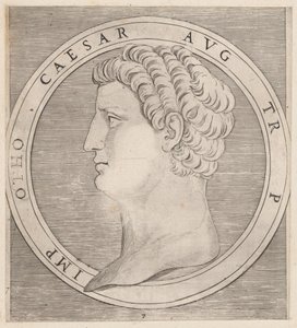Roomalaisen loiston peili: Otho, The Twelve Caesars, n. 1500-1534, n. 1500-1534. tekijältä Marcantonio Raimondi