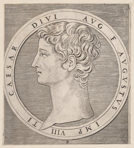 Rooman loiston peili: Tiberius, Kahdestatoista keisarista, n. 1500-1534, n. 1500-1534. tekijältä Marcantonio Raimondi