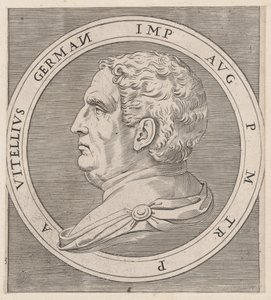 Rooman loiston peili: Vitellius, Kahdestoista keisarista, n. 1500-1534, n. 1500-1534. tekijältä Marcantonio Raimondi