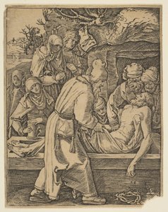 The Deposition, teoksesta The Small Passion copy.n.d. tekijältä Marcantonio Raimondi