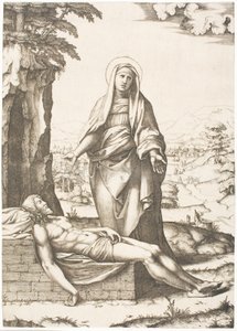 Pieta tekijältä Marcantonio Raimondi