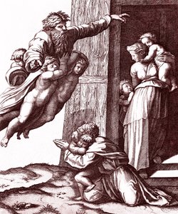Abrahamin kutsumus tekijältä Marcantonio Raimondi
