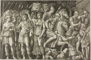 Trajanus kruunasi voiton tekijältä Marcantonio Raimondi