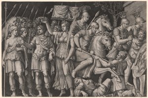 Trajanus voiton kruunaamana tekijältä Marcantonio Raimondi