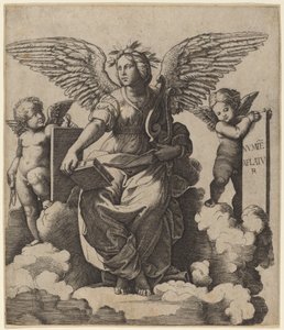 Runous tekijältä Marcantonio Raimondi after Raphael