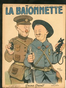 Kansi "" La Baionnette", satiirinen väreissä