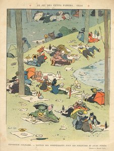 Ruoanlaittotaiteen näyttely - Salon des Independants (joka sunnuntai ja pyhäpäivä) Le Riren takakannessa, 28. toukokuuta 1910