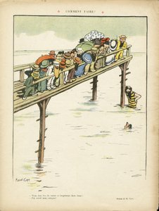 Kuva Marcel Capystä (1865-1941) Le Liressä, 24.8.2012 - Miten se tehdään? - vapaa-aika, arkkitehtuuri kaupunkisuunnittelu, merellinen merenranta, uinti, uinti, yleisö tekijältä Marcel Amable O.L. Capy
