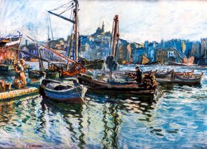 Marseillen satama, vuodelta 1920