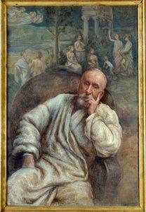Taidemaalari Pierre Cecil Puvis de Chavannen (1824-1898) muotokuva Marcellin Gilbert Desboutinsin (1823-1902) maalaus 1800-luvun Amiens, musee de la Picardie - Taidemaalari Pierre Cecil Puvis de Chavannen (1824-1882) muotokuva. Marcellin Gi:n maalaus