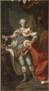Stanislas II Auguste Poniatowski - Muotokuva Stanislaw II Auguste Poniatowskista, Puolan ja Liettuan liittovaltion kuninkaasta ja suurherttuasta (1732-1798), kirjoittanut Bacciarelli, Marcello (1731-1818). Öljy päälle