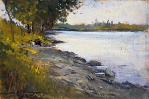 Metsämaa, Marcello Broggi (1896-1954), öljy paneelille. tekijältä Marcello Broggi