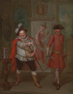 Kohtaus Shakespearen teoksesta "Henrik IV, osa I". tekijältä Marcellus Laroon the Younger