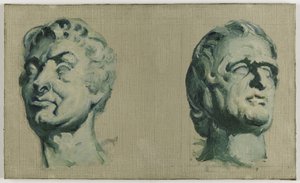 Luonnos Pariisin Hôtel de Villen tiedesalonkia varten: Cuvier - Lavoisier, 1890 (öljy kankaalle, pahvi). tekijältä Marchal Marchal