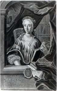 Laura Maria Caterina Bassi, kaiverrus Johann Jakob Haid