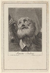 Pyhä Andreas tekijältä Marco Alvise Pitteri after Giovanni Battista Piazzetta