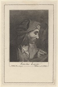 Pyhä Luke tekijältä Marco Alvise Pitteri after Giovanni Battista Piazzetta