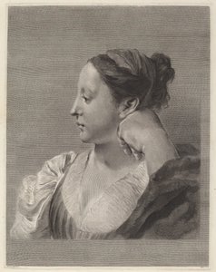 Nuori nainen profiilissa tekijältä Marco Alvise Pitteri after Giovanni Battista Piazzetta