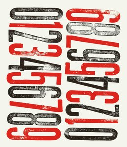 Numbers, 2014 (puupiirros paperille) tekijältä Marco Campedelli