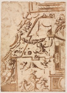 Groteski hyppäävän kentaurin versolla, n. 15651588.