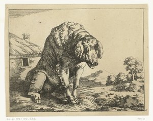 Kylvä istuu takajaloilla Predators and Boars (sarjan nimi)