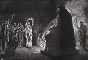 Foinikialainen uhri Molokille (litografia)