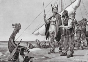 Rurik lähtee slaavien maahan, 862 jKr. (litografia)