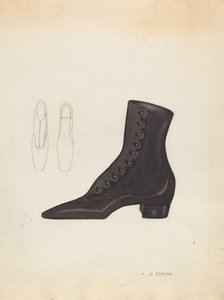 Naisten kenkä, c. 1937.
