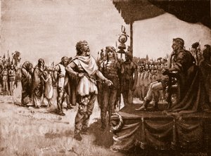 Caractacus ennen Claudiusta, kuvitus teoksesta 