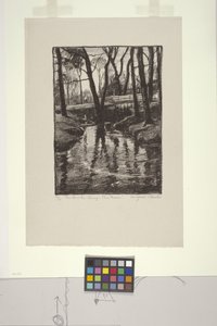 The Brook in Spring, Pine Manor (litho) tekijältä Margaret Jordan Patterson