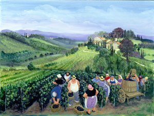 Chianti Maisema (öljy kankaalle)