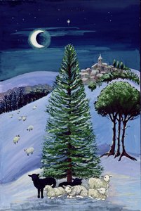Lampaat talvimaisemassa tekijältä Margaret Loxton