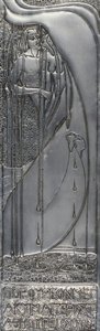 Repousse White Metal Plaque, 1893 (metalli) tekijältä Margaret Macdonald