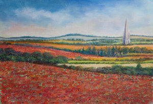Unikkopellot, 2021 (pastelli) tekijältä Margo Starkey