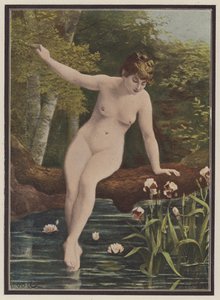 Kylpyamme (väri litho) tekijältä Marguerite Arosa