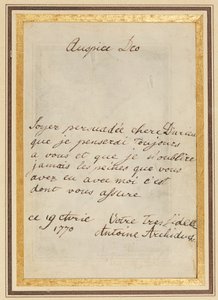 Nimikirjoituskirje Thérèselle tai Barbe Durieux