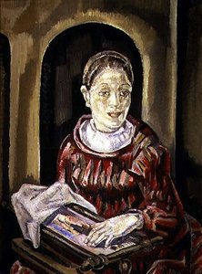 The Needlewoman (öljy kankaalle)