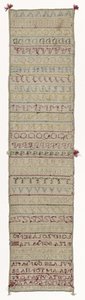 Sampler, c. 1830 (silkki pellavalle) tekijältä Maria Del Carmen Fernandez