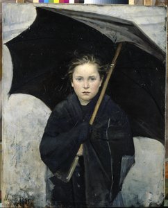 Sateenvarjo - Bashkirtseva, Maria Konstantinovna (1860-1884) - 1883 - Öljy kankaalle - 93x74 - Venäjän valtionmuseo, Pietari