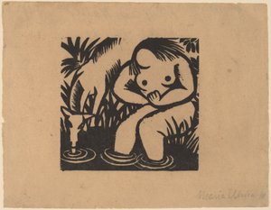 Nainen vedessä, 1918.