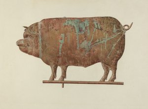 Possu tuuliviiri, c. 1940. tekijältä Marian Page