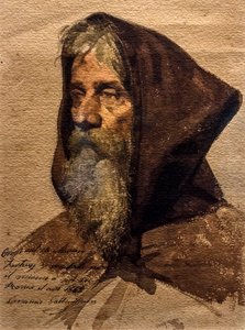 Veljen pää, noin 1862 (vesiväri paperille)