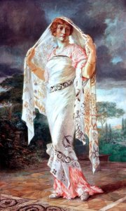 Muotokuva Henriette Fortunysta pompeilaisessa asussa
