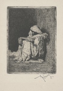 Istuu arabi tai arabe assise tekijältä Mariano José María Bernardo Fortuny y Carbó