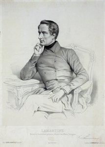 Alphonse de Lamartinen muotokuva 1790-1869. tekijältä Marie Alexandre Menut Alophe