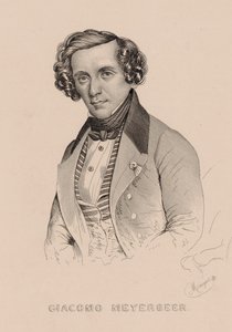 Säveltäjä Giacomo Meyerbeerin muotokuva 1791-1864, 1836.