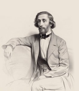 Pianisti ja säveltäjä Julius Schulhoffin muotokuva 1825-1898, 1854.