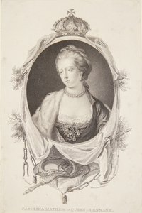 Caroline Mathilden muotokuva tekijältä Marie Anne Bourlier